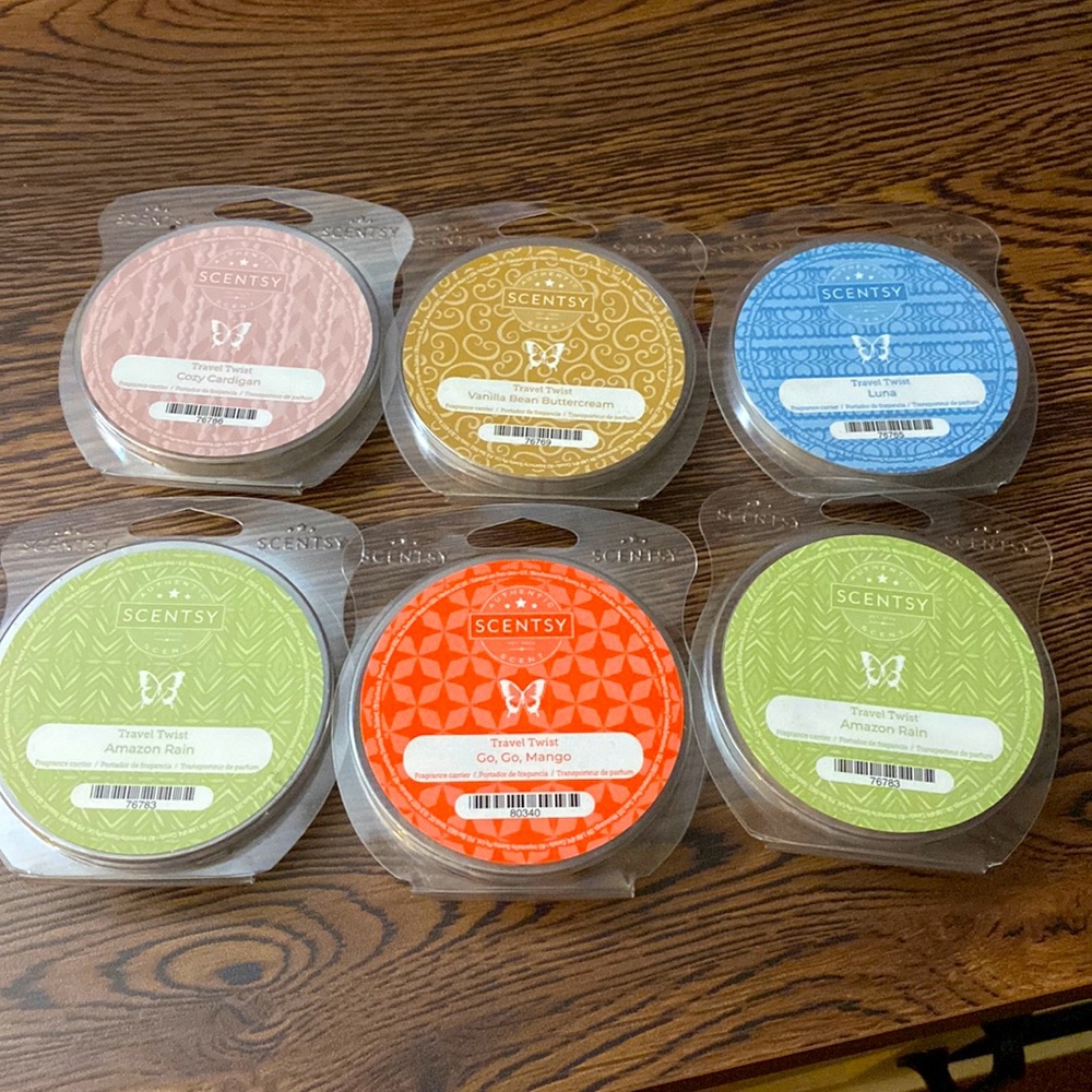 Scentsy travel twists sets of 6